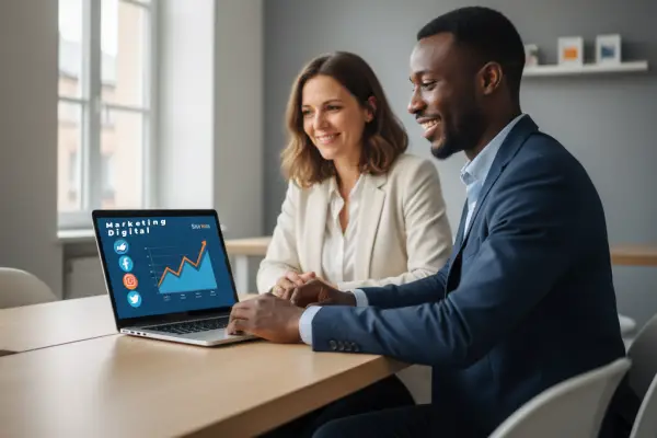 Consultant marketing digital à Tours accompagnant un dirigeant de PME pour booster sa visibilité en ligne